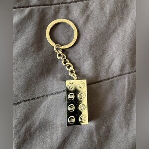 LEGO silver brick keychain